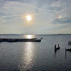 Sonnenuntergang im Hafen von Wiek (1)