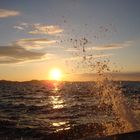 Sonnenuntergang im Hafen von Zadar