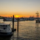 Sonnenuntergang im Hamburger Hafen