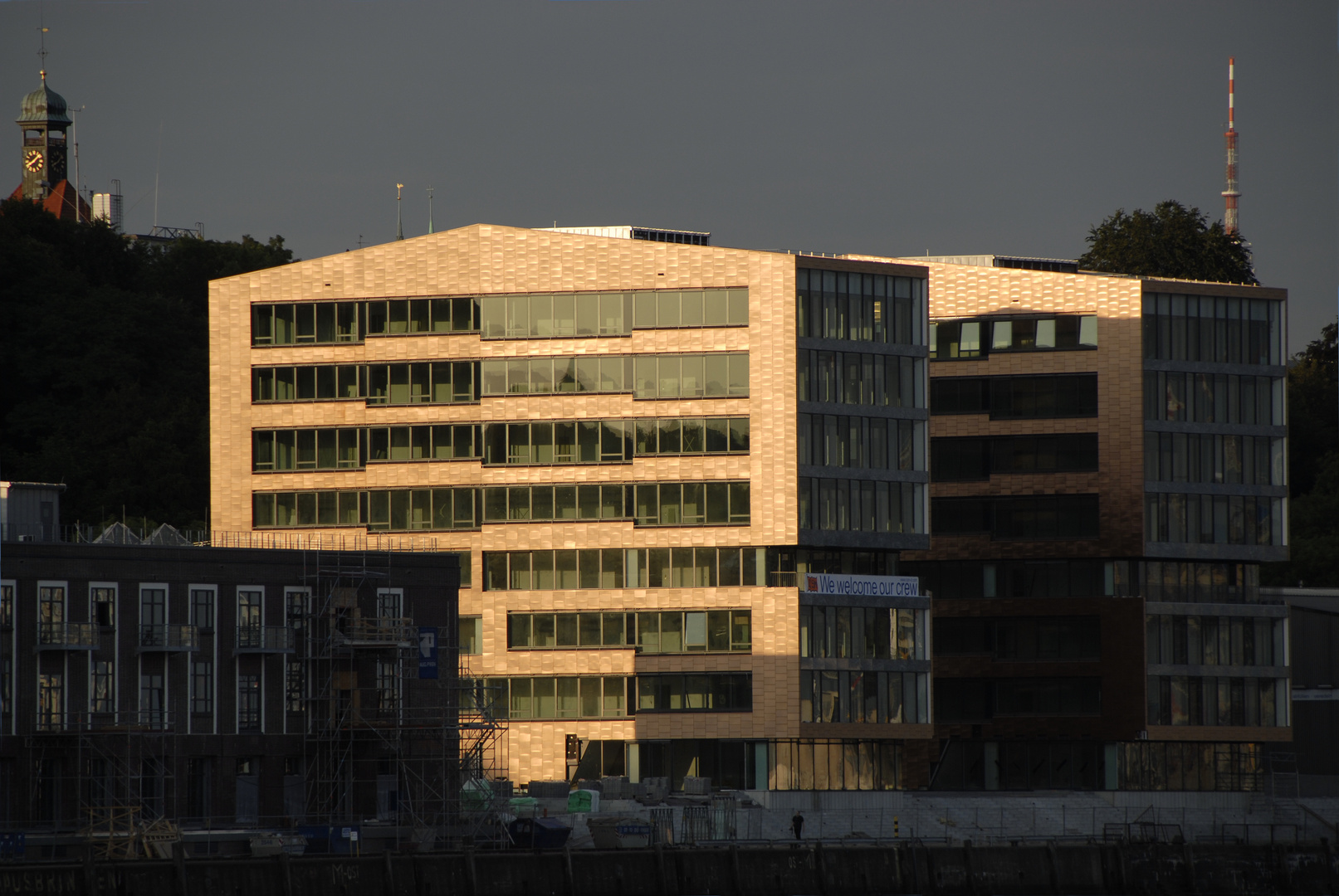 Sonnenuntergang im Hamburger Hafen