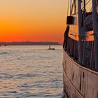 Sonnenuntergang im Hamburger Hafen