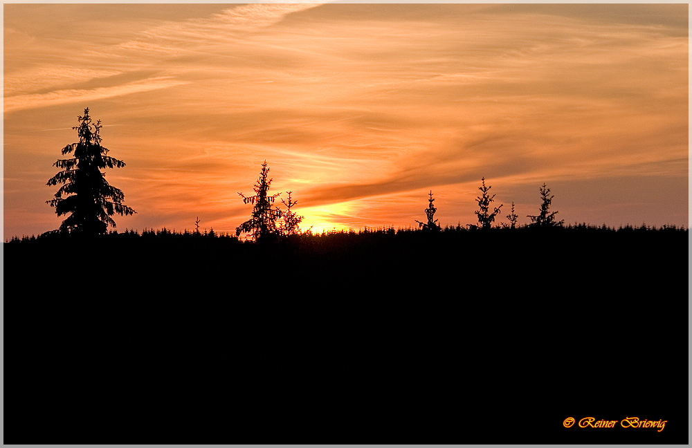 Sonnenuntergang im Harz