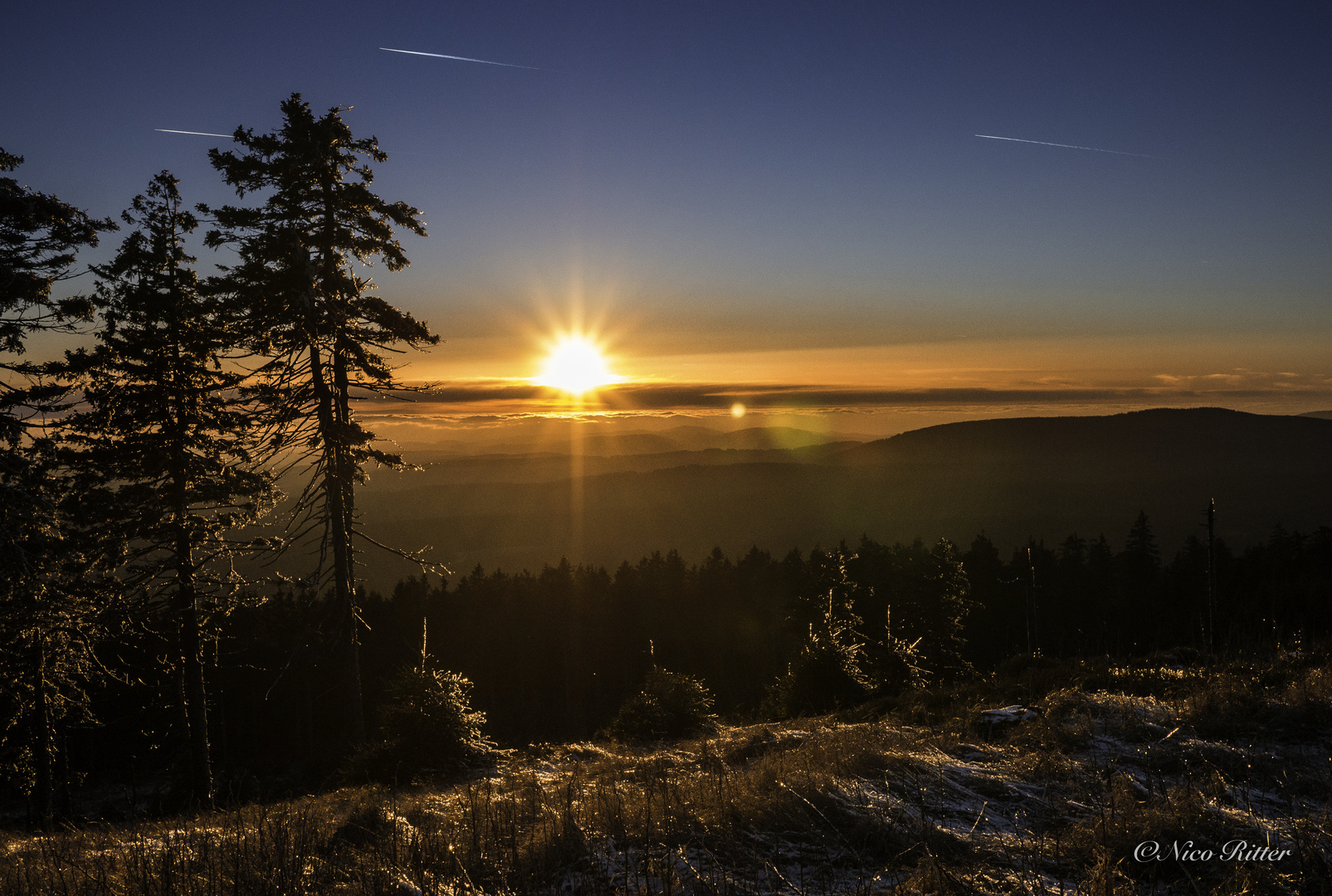 Sonnenuntergang im Harz