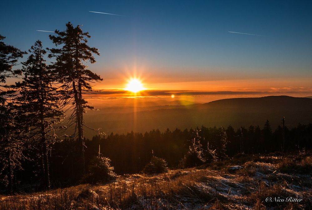 Sonnenuntergang im Harz