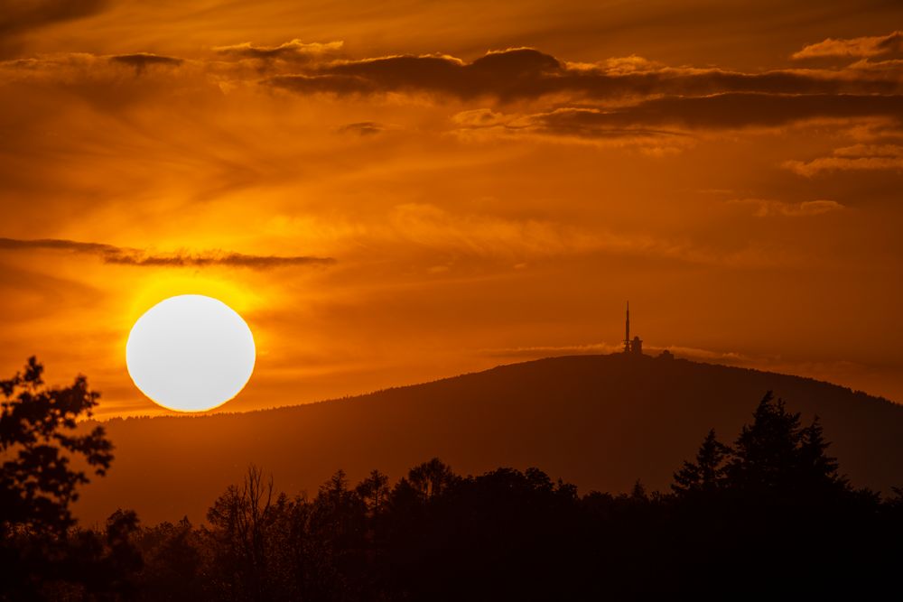 Sonnenuntergang im Harz 