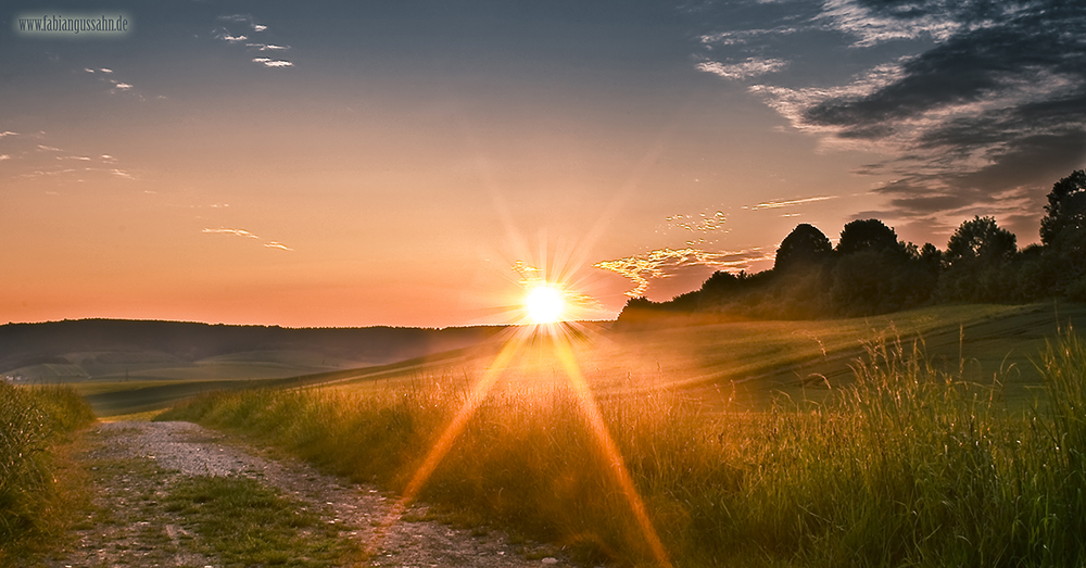 Sonnenuntergang im Harzvorland