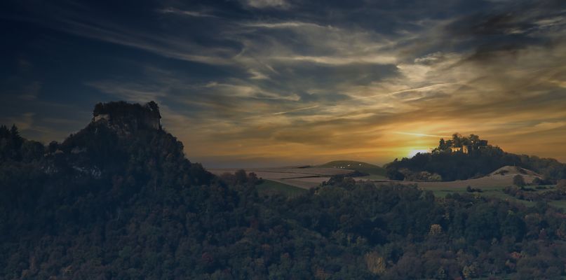 Sonnenuntergang im Hegau