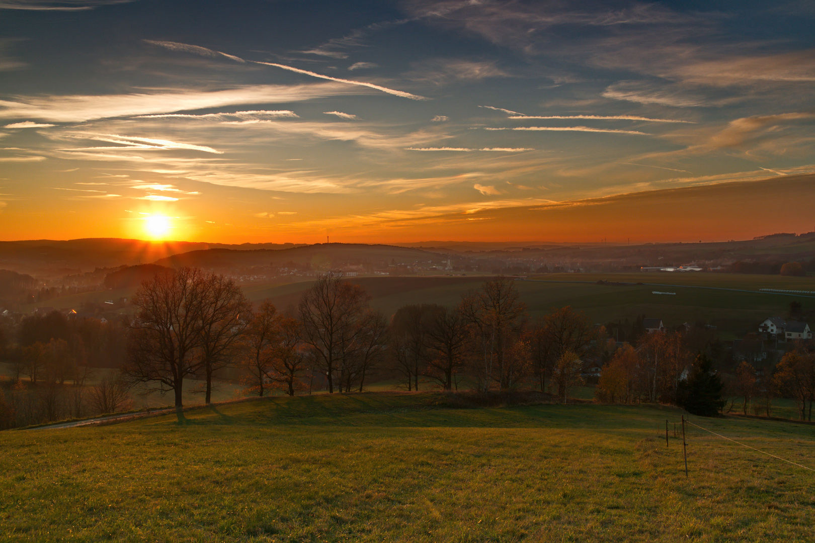 Sonnenuntergang im Herbst