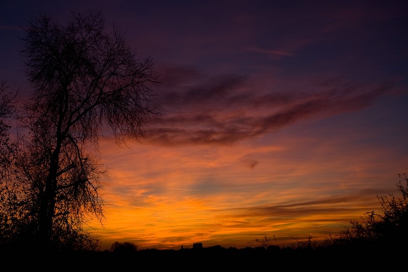 Sonnenuntergang im Herbst