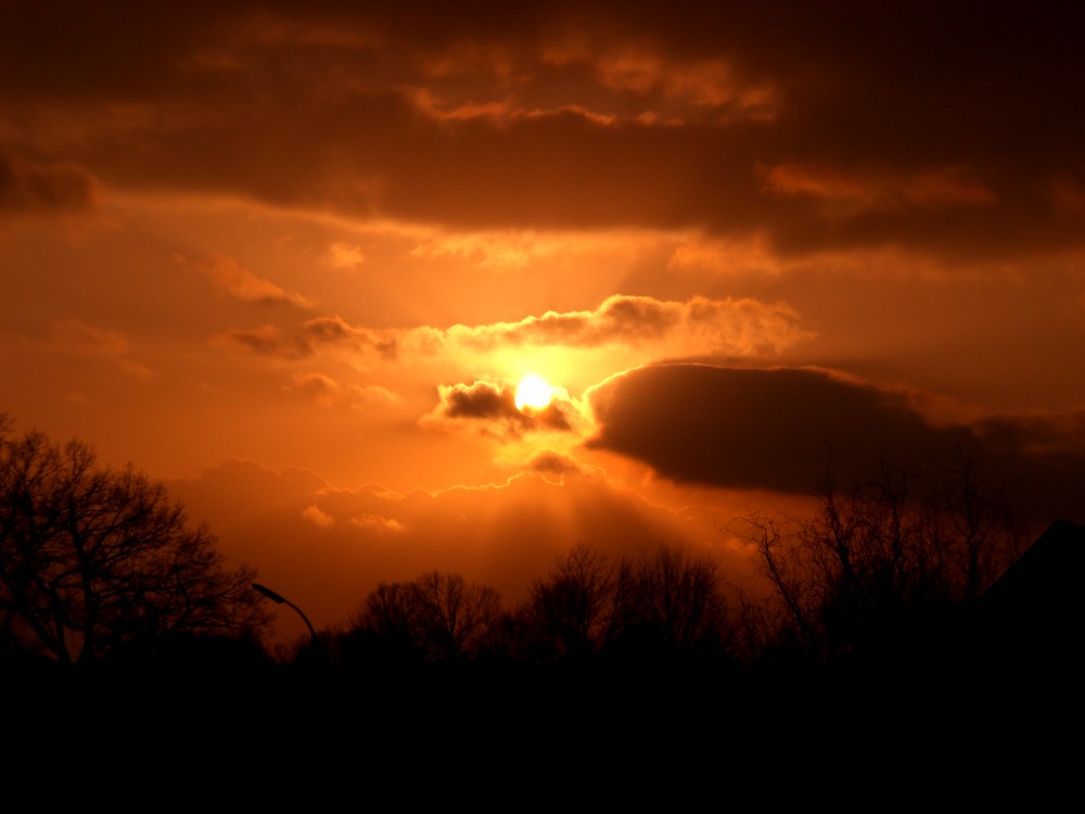 Sonnenuntergang im Herbst