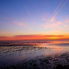 Sonnenuntergang im Herbst an der Nordsee