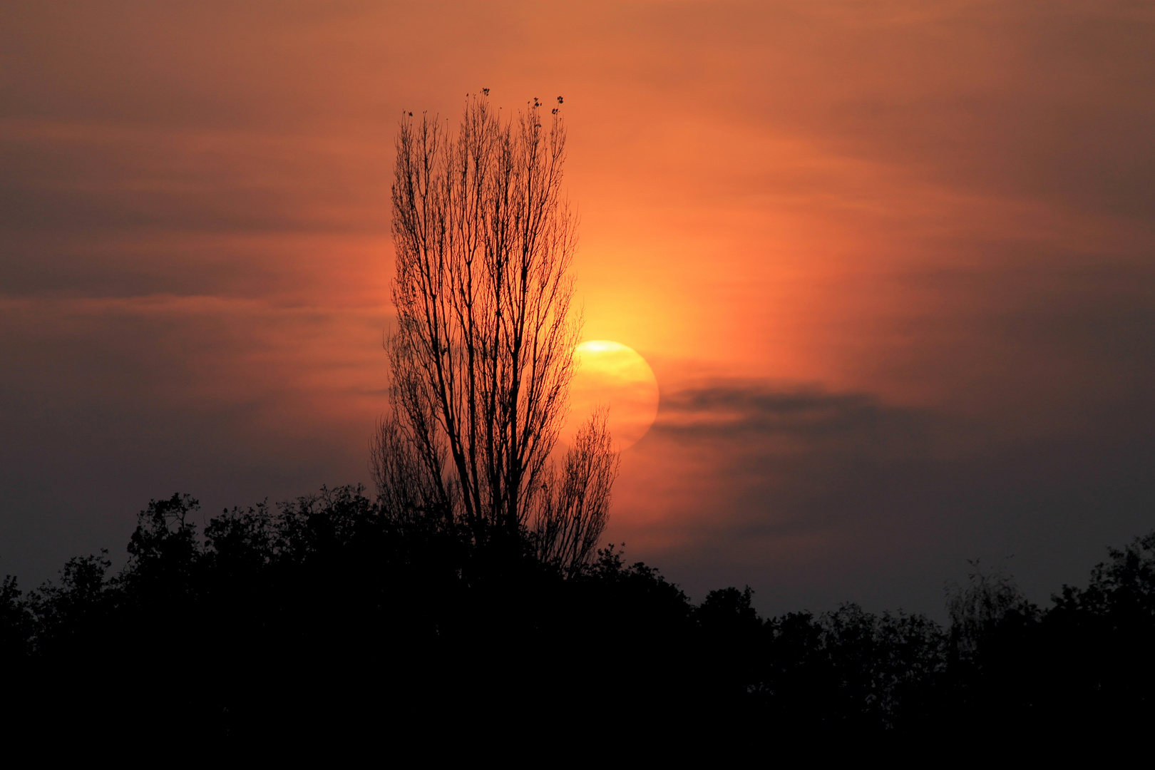 Sonnenuntergang im Herbst