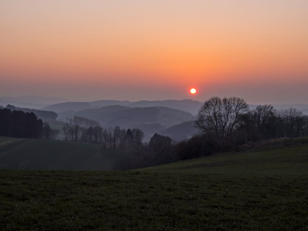 Sonnenuntergang im Herbst