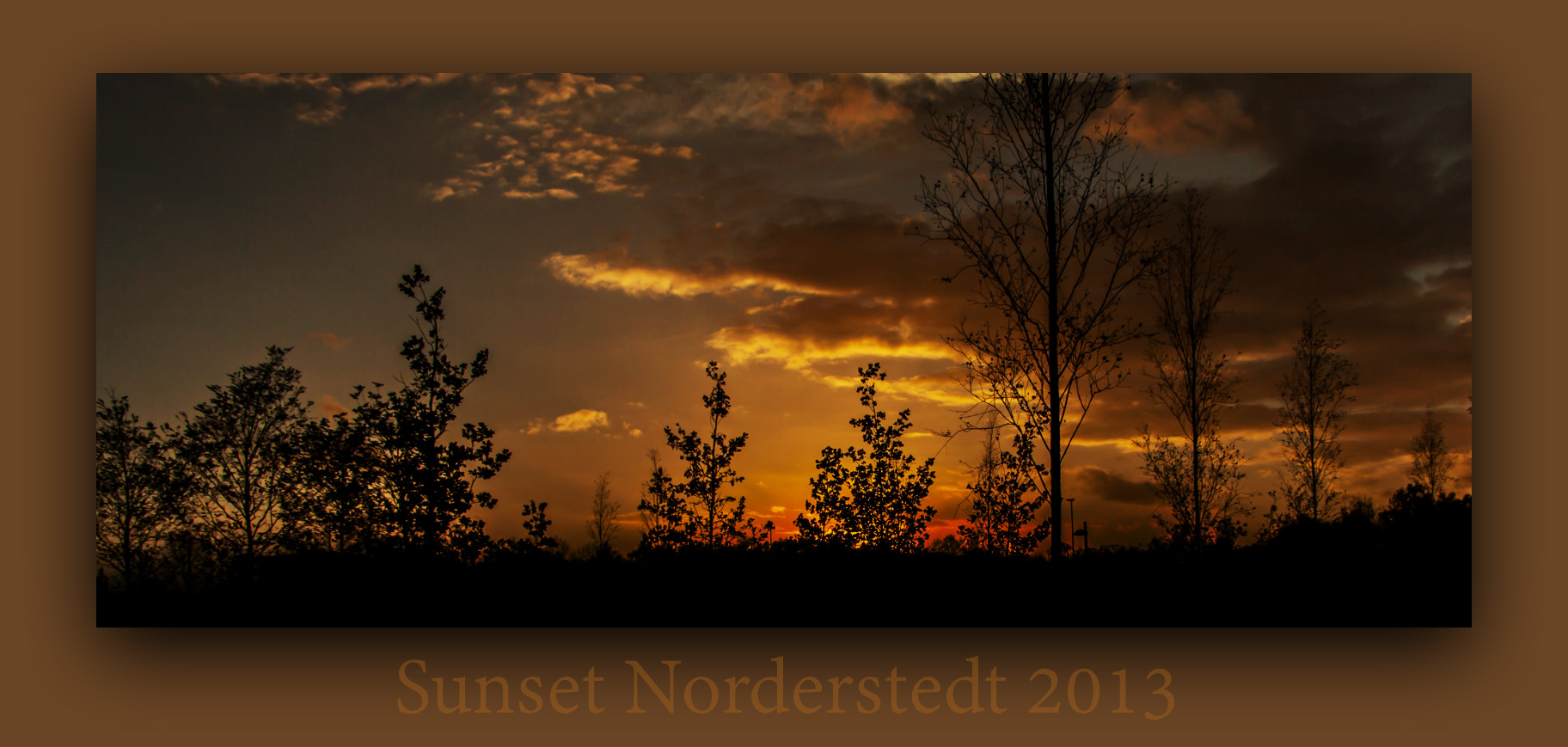 Sonnenuntergang im Herbst, Stadtpark Norderstedt