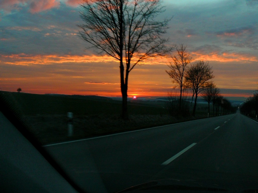 Sonnenuntergang im hessischen Hinterland