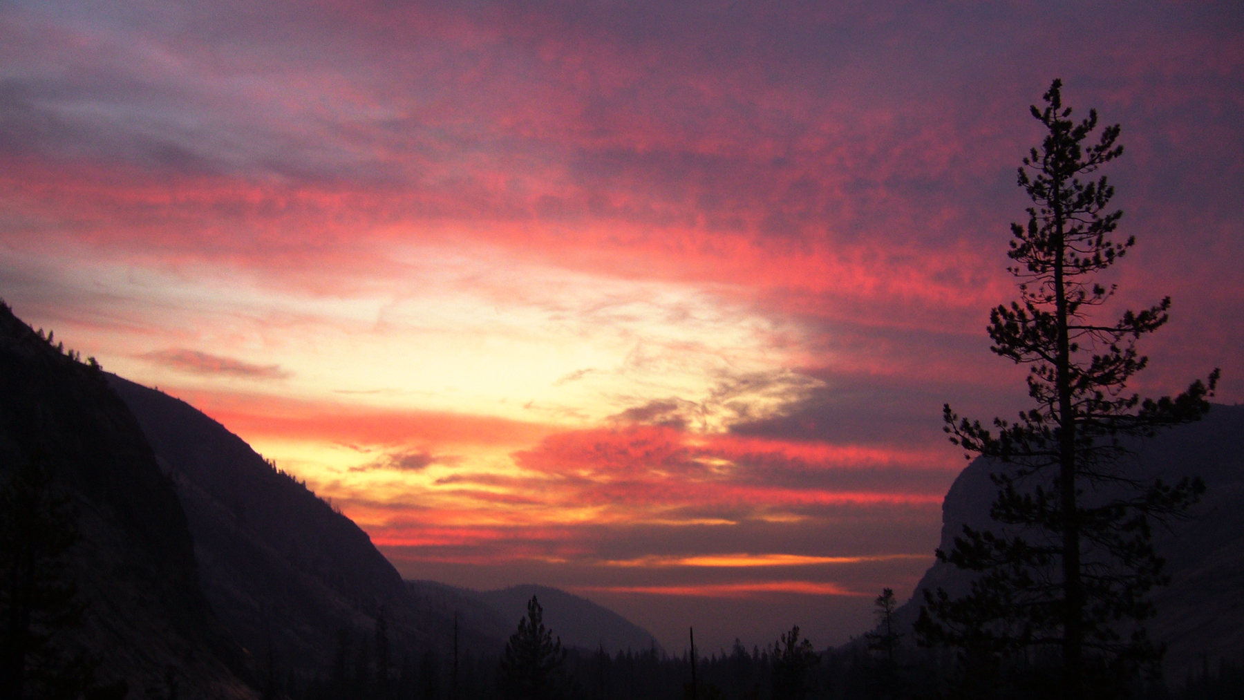 Sonnenuntergang im High Sierra