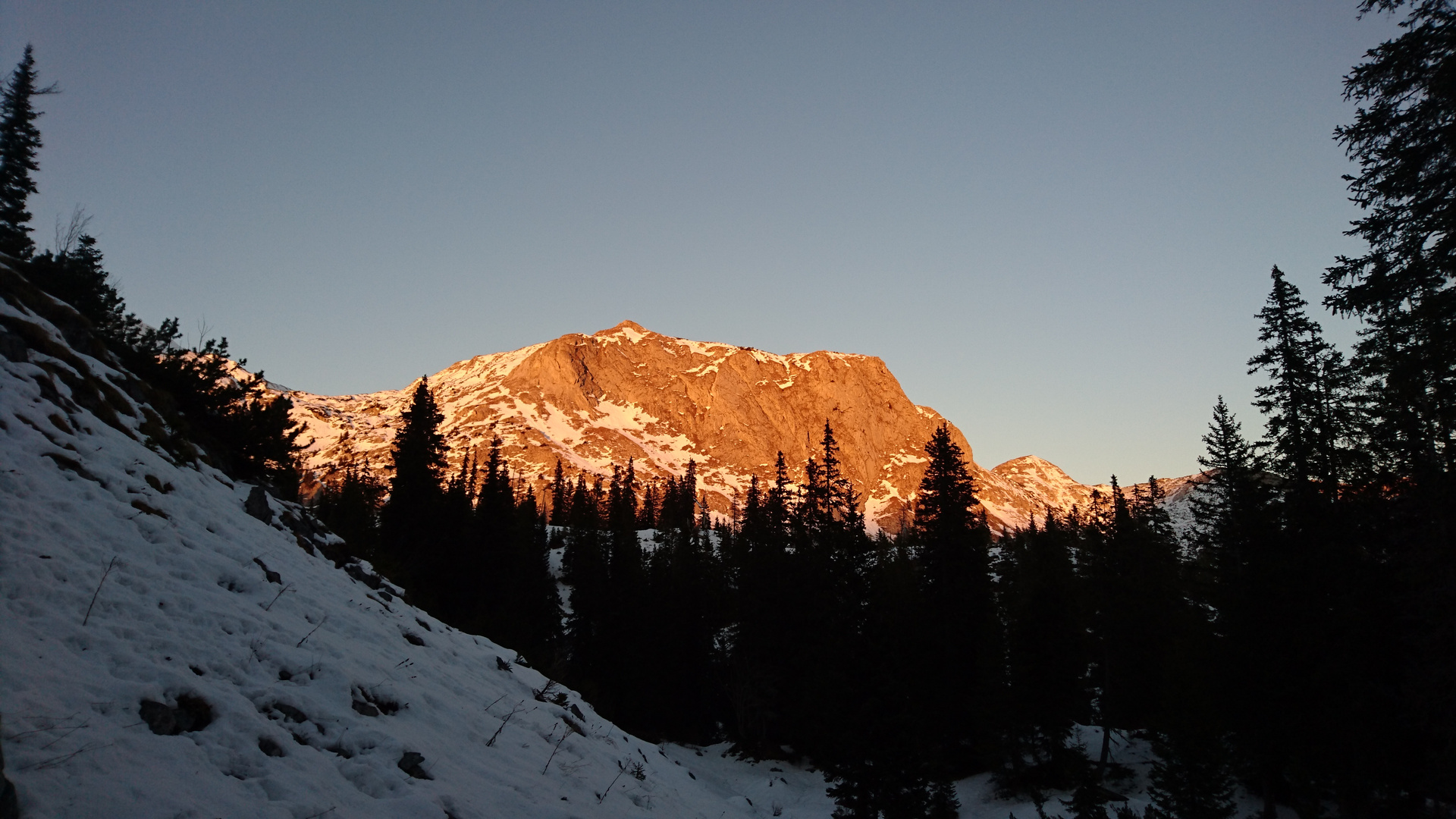 Sonnenuntergang im Hochschwabgebiet