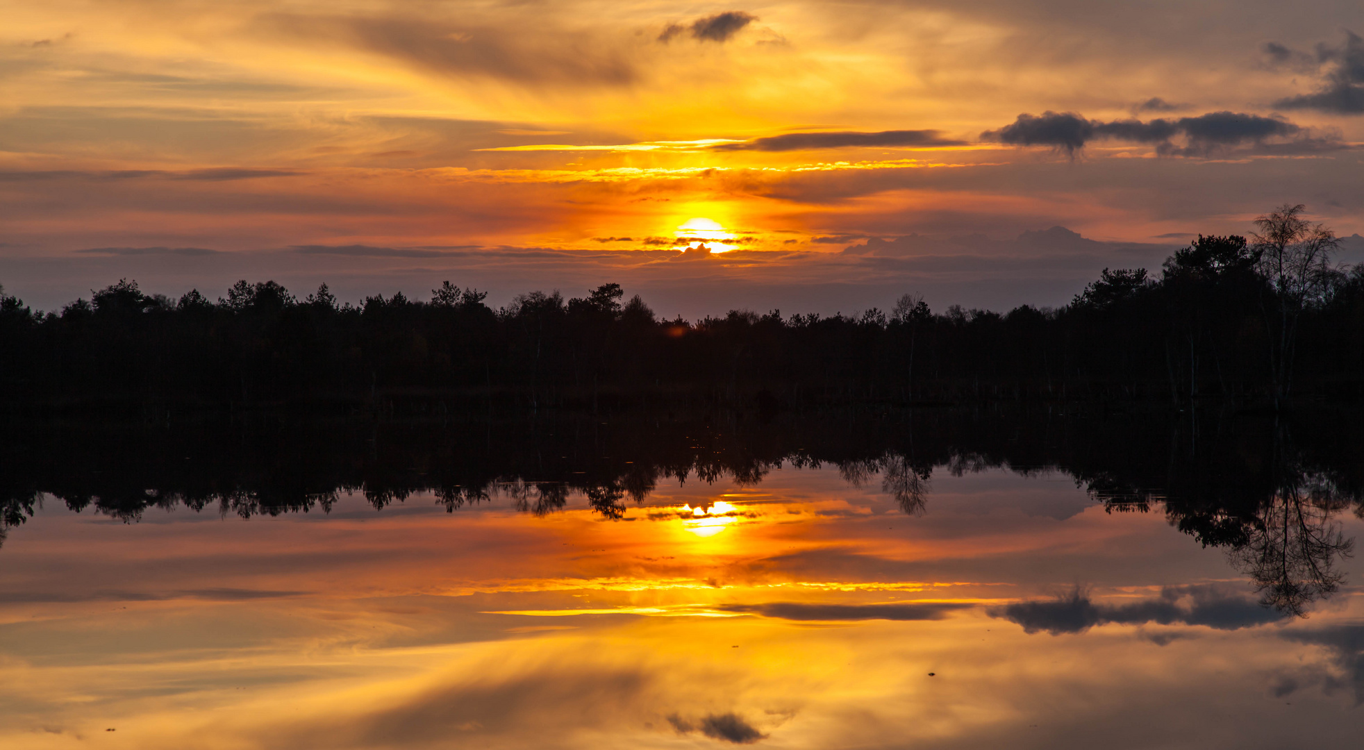 Sonnenuntergang im Hohen Moor