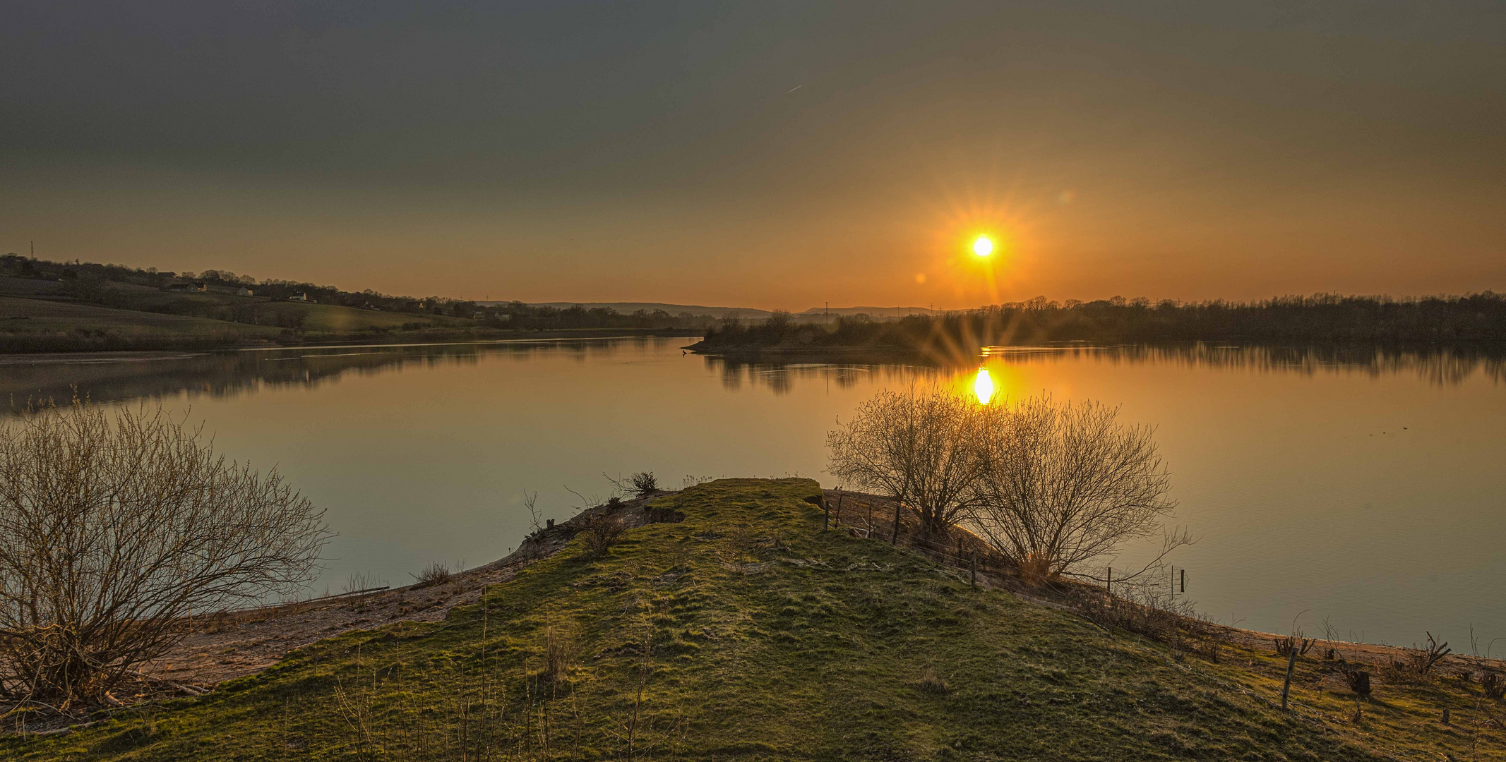 Sonnenuntergang im Hohenroder Naturschutzgebiet