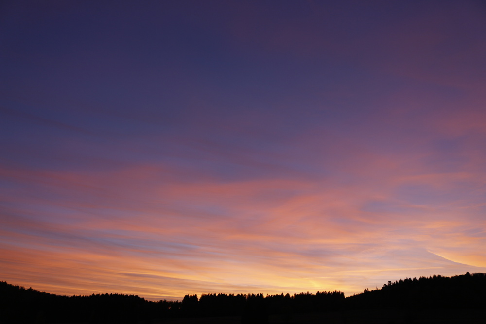 Sonnenuntergang im Hunsrück - Reihe aus 7 Bildern