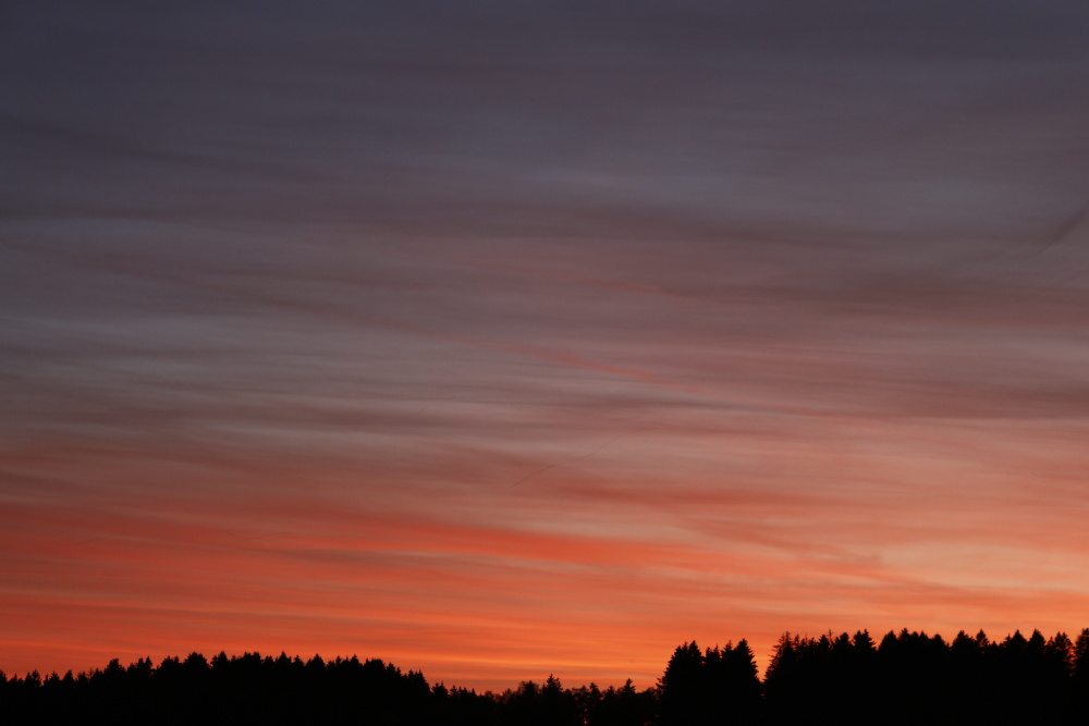 Sonnenuntergang im Hunsrück - Reihe aus 7 Bildern