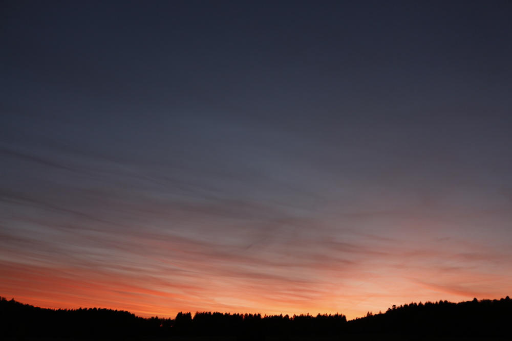 Sonnenuntergang im Hunsrück - Reihe aus 7 Bildern