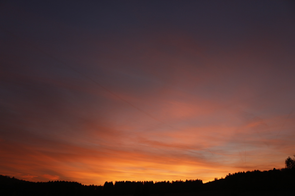 Sonnenuntergang im Hunsrück - Serie aus 10 Bildern