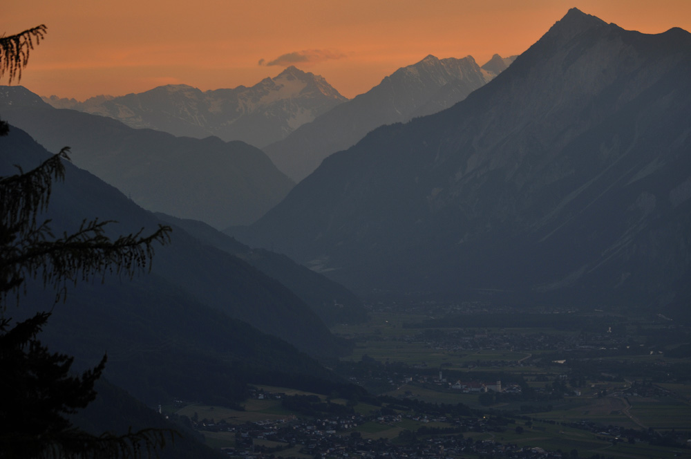 Sonnenuntergang im Inntal