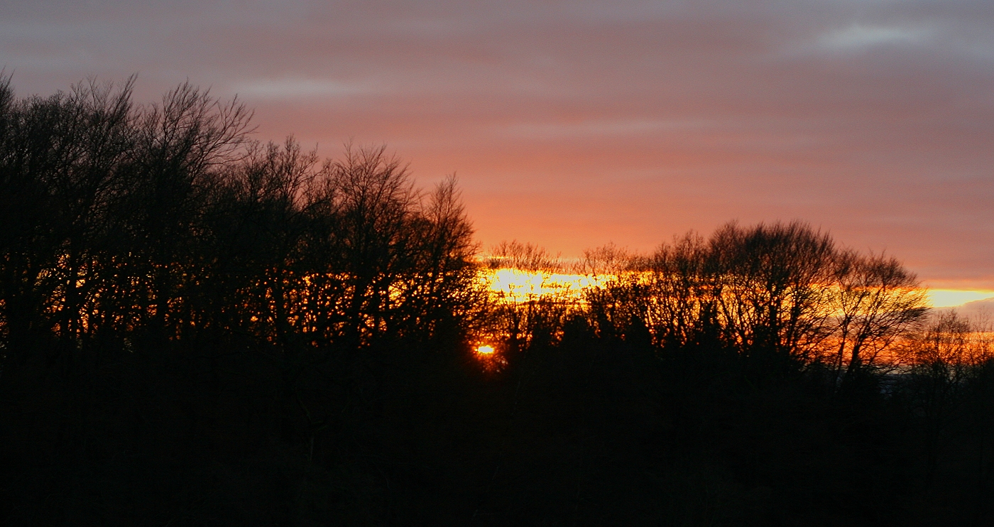 Sonnenuntergang im Januar 2