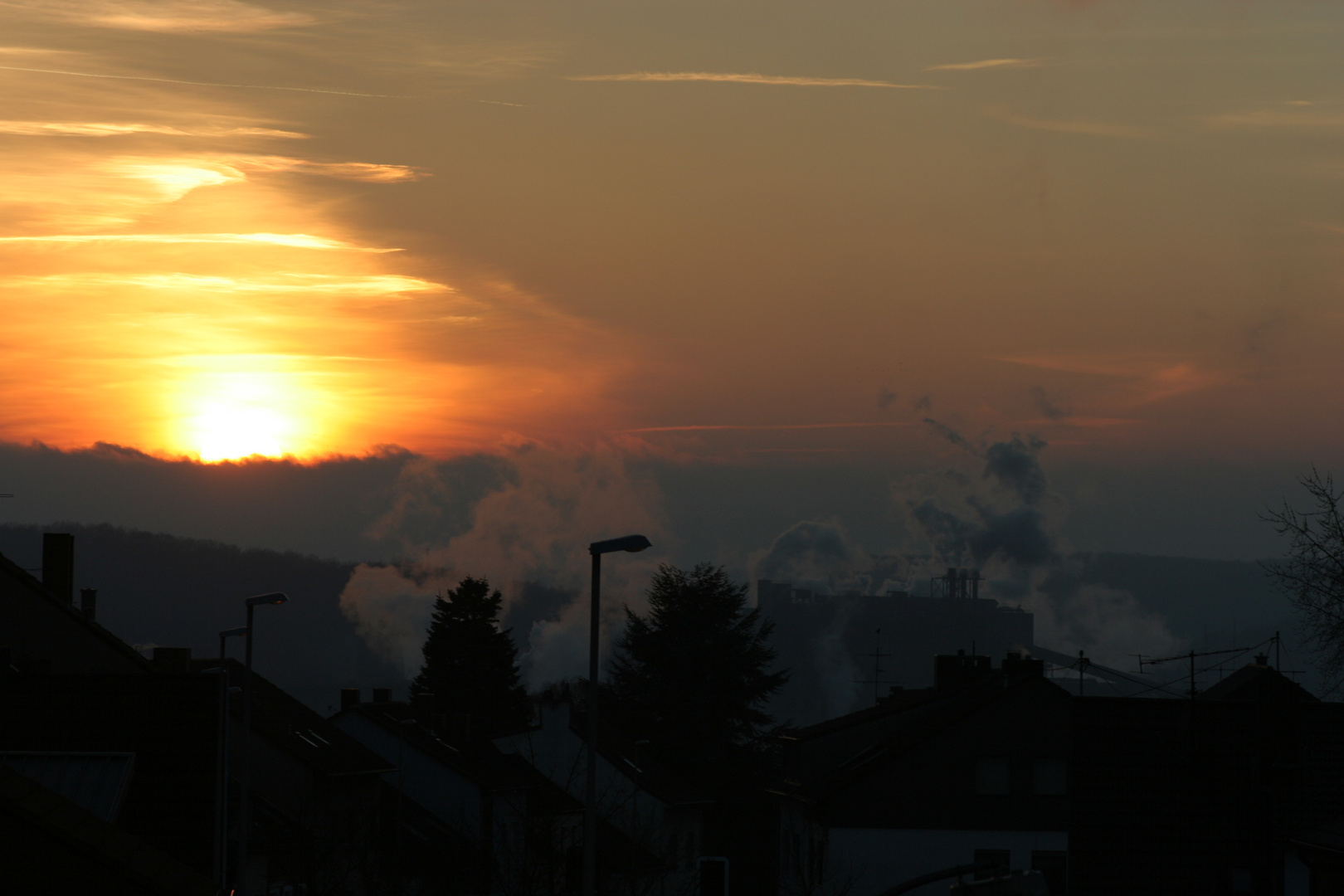 Sonnenuntergang im Januar