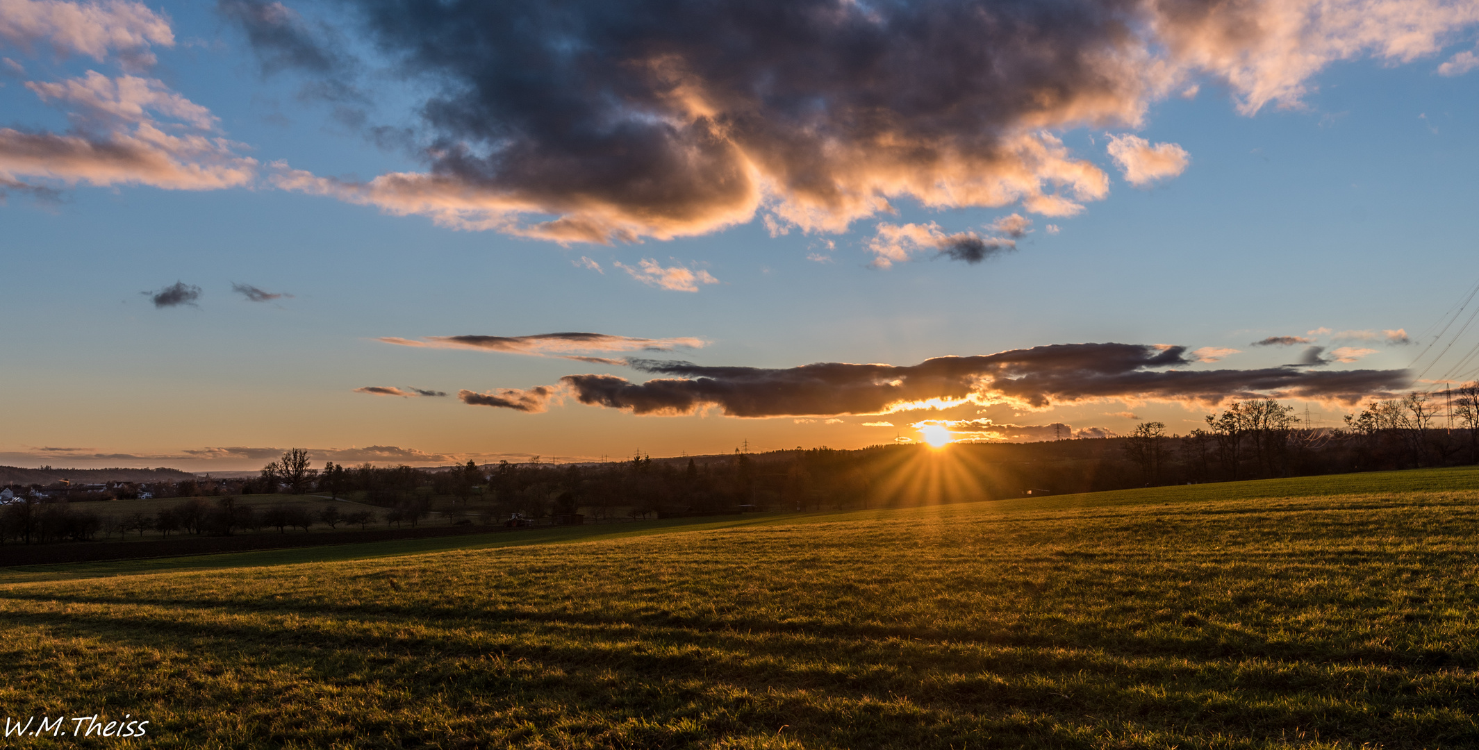 Sonnenuntergang im Januar