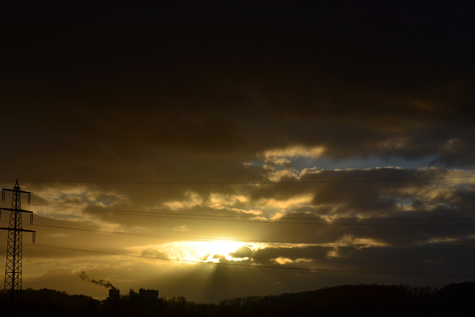 Sonnenuntergang im Januar