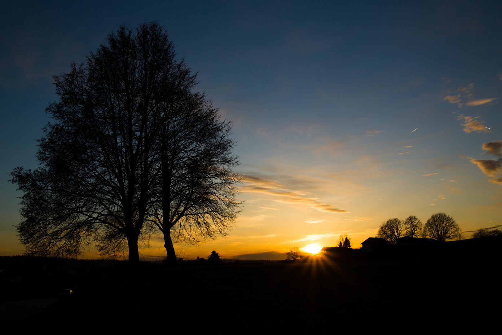 Sonnenuntergang im Januar