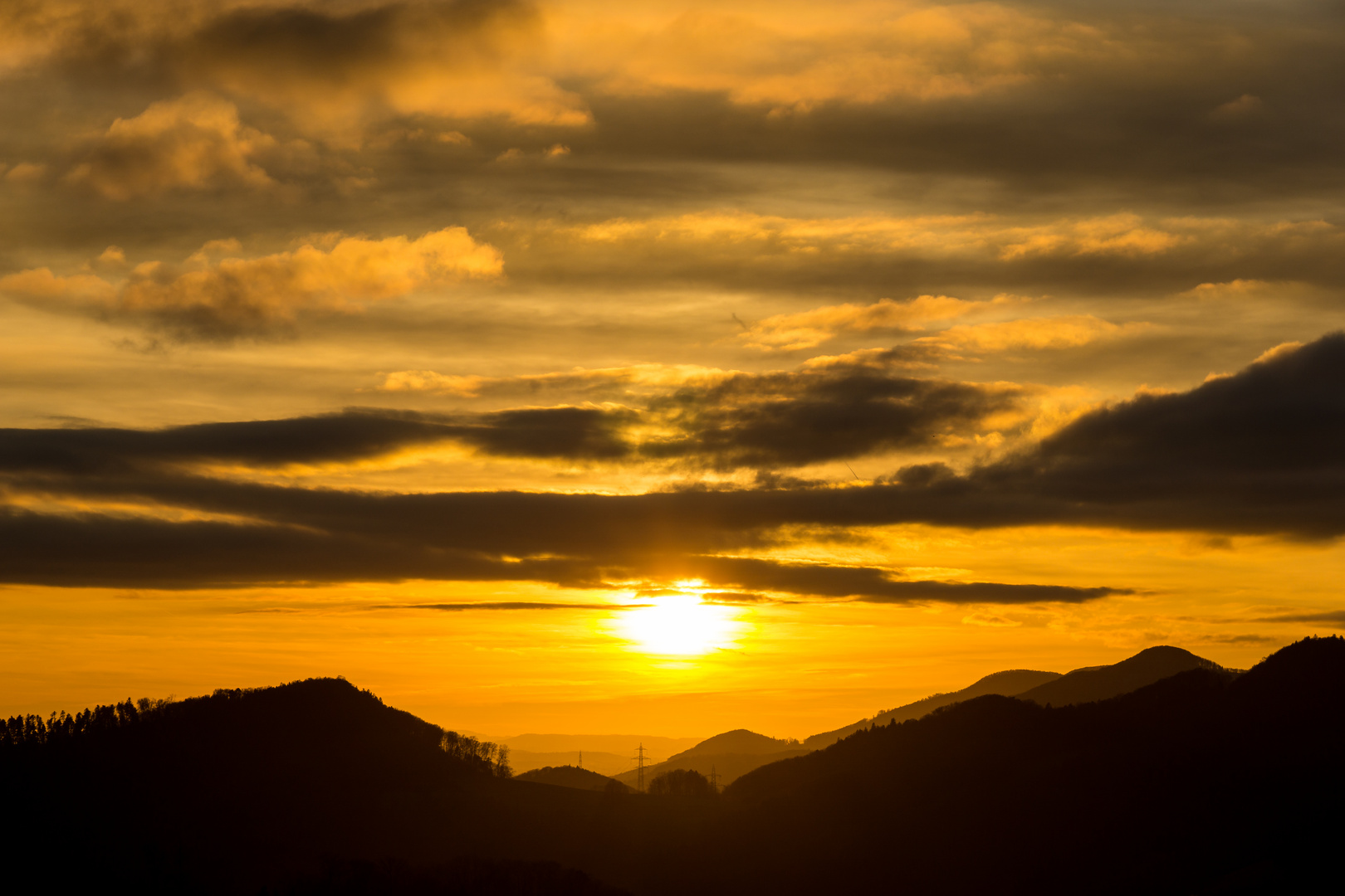 Sonnenuntergang im Jura