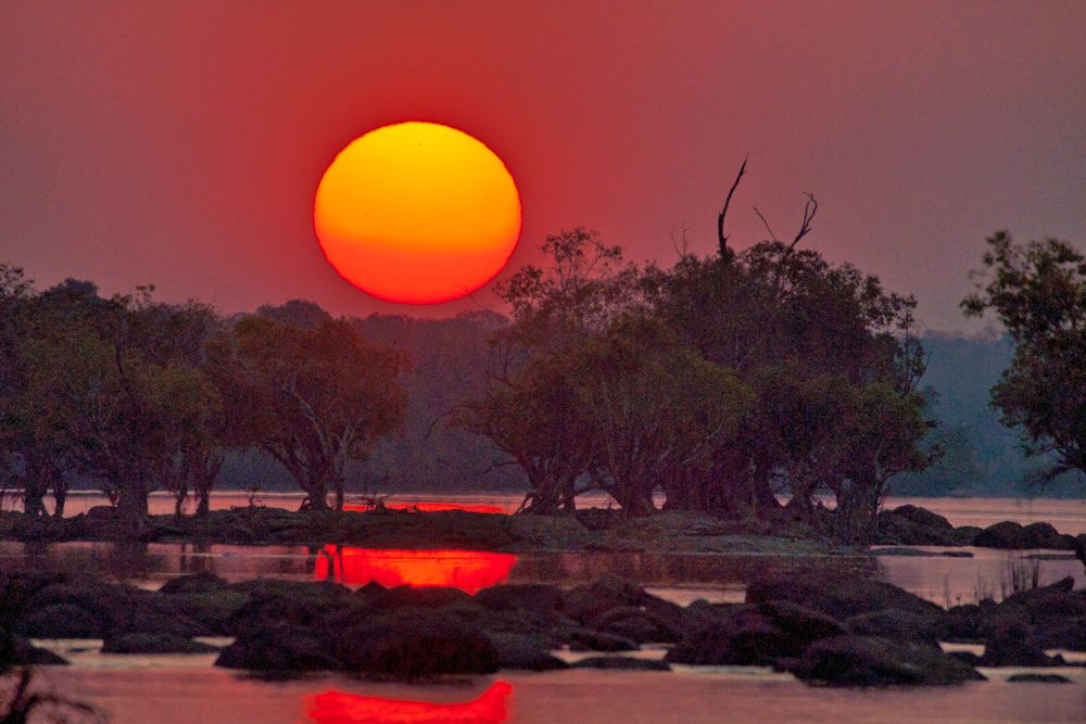 Sonnenuntergang im Kafue NP - 6.2013