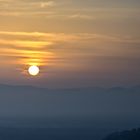 Sonnenuntergang im Kaiserstuhl mit Blick Vogesen