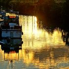 Sonnenuntergang im Kanal