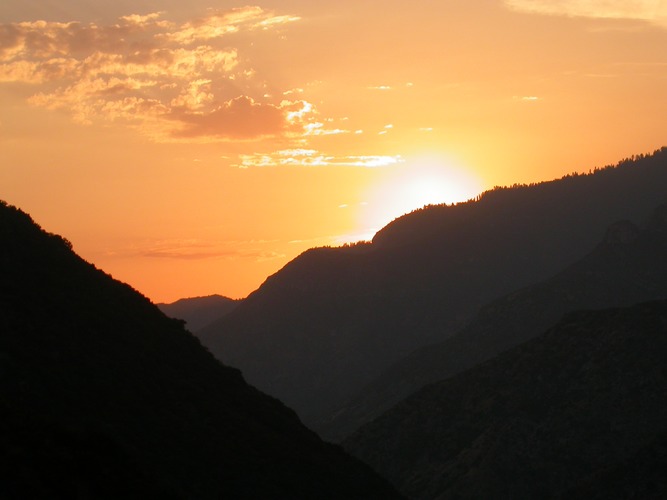 Sonnenuntergang im Kings Canyon