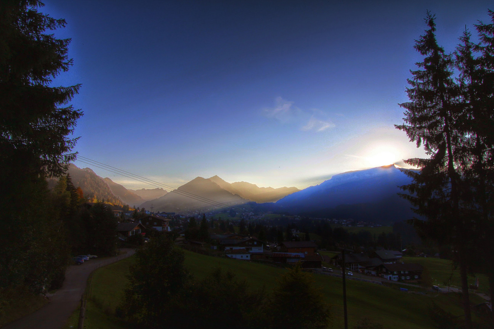 Sonnenuntergang im Kleinwalsertal am Ifen