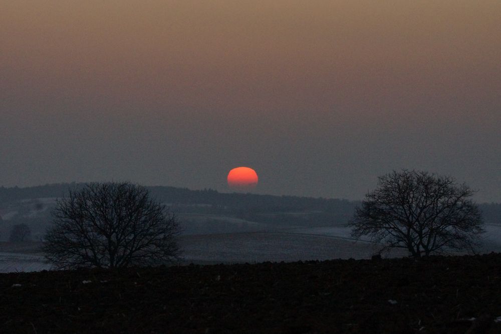 Sonnenuntergang im Kraichgau