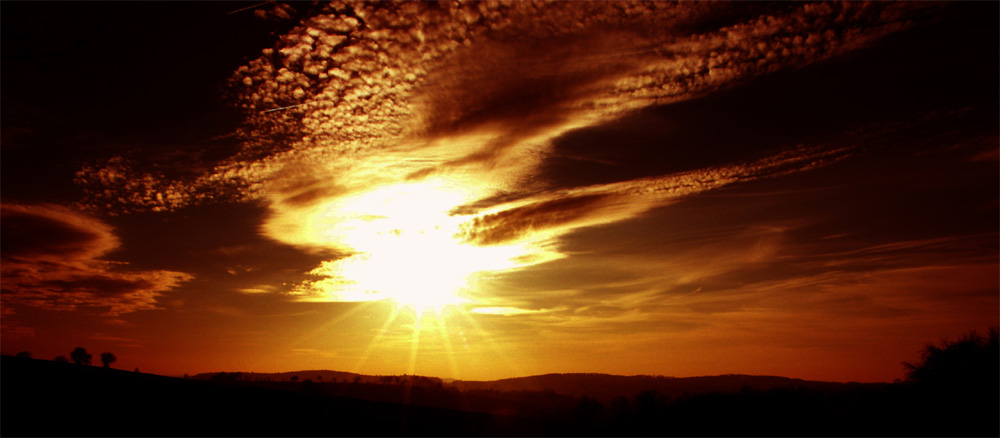 Sonnenuntergang im Kraichgau