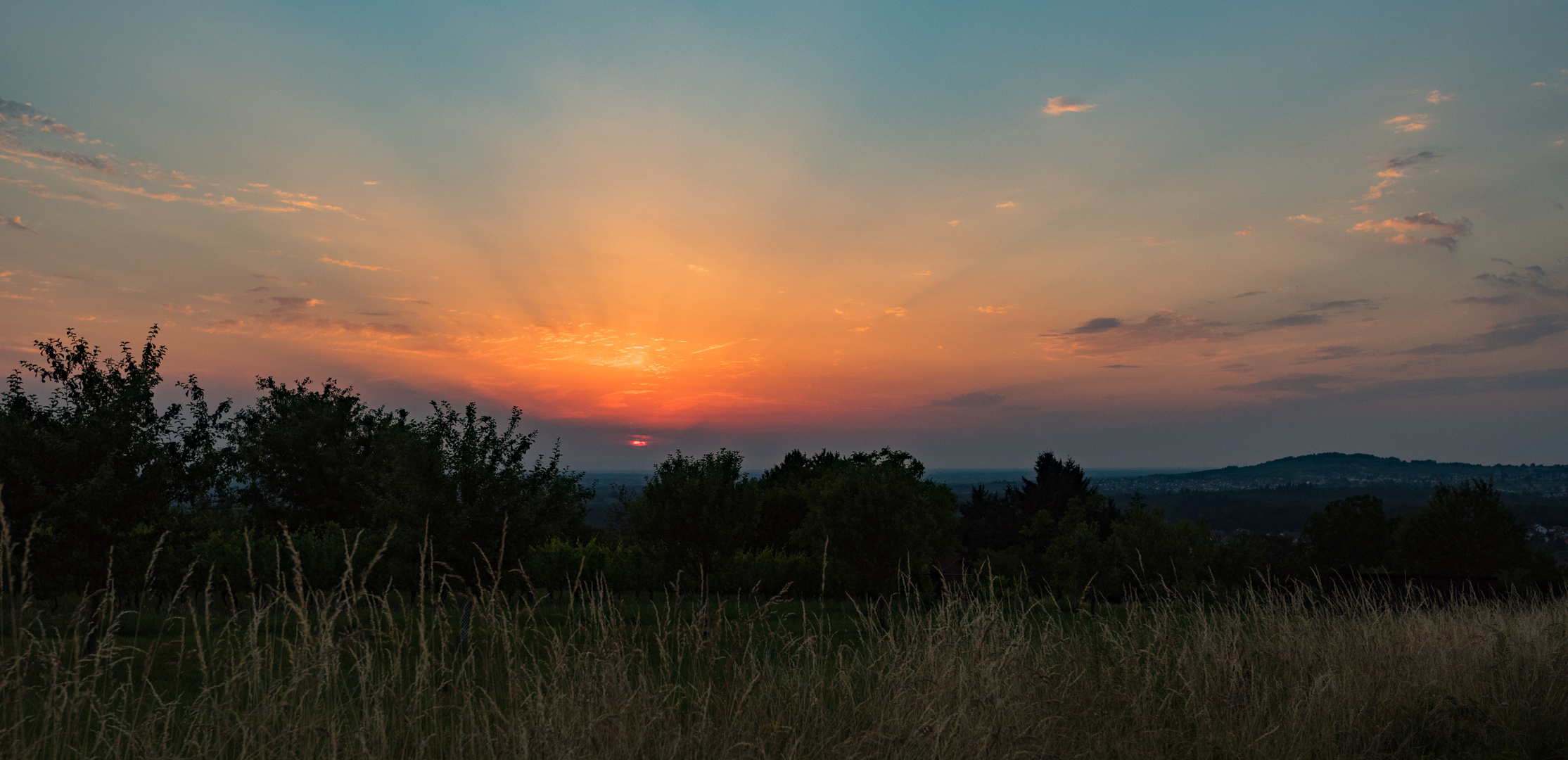 Sonnenuntergang im Kraichgau