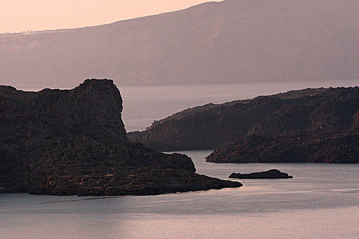 SONNENUNTERGANG IM KRATER-SANTORIN