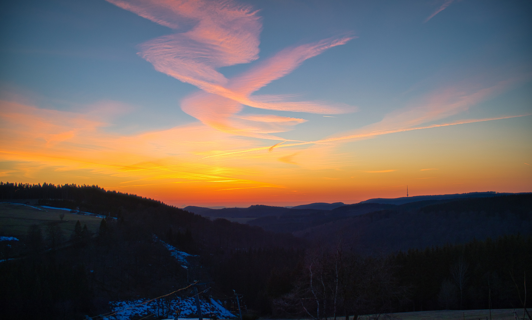 Sonnenuntergang im Land der tausend Berge 