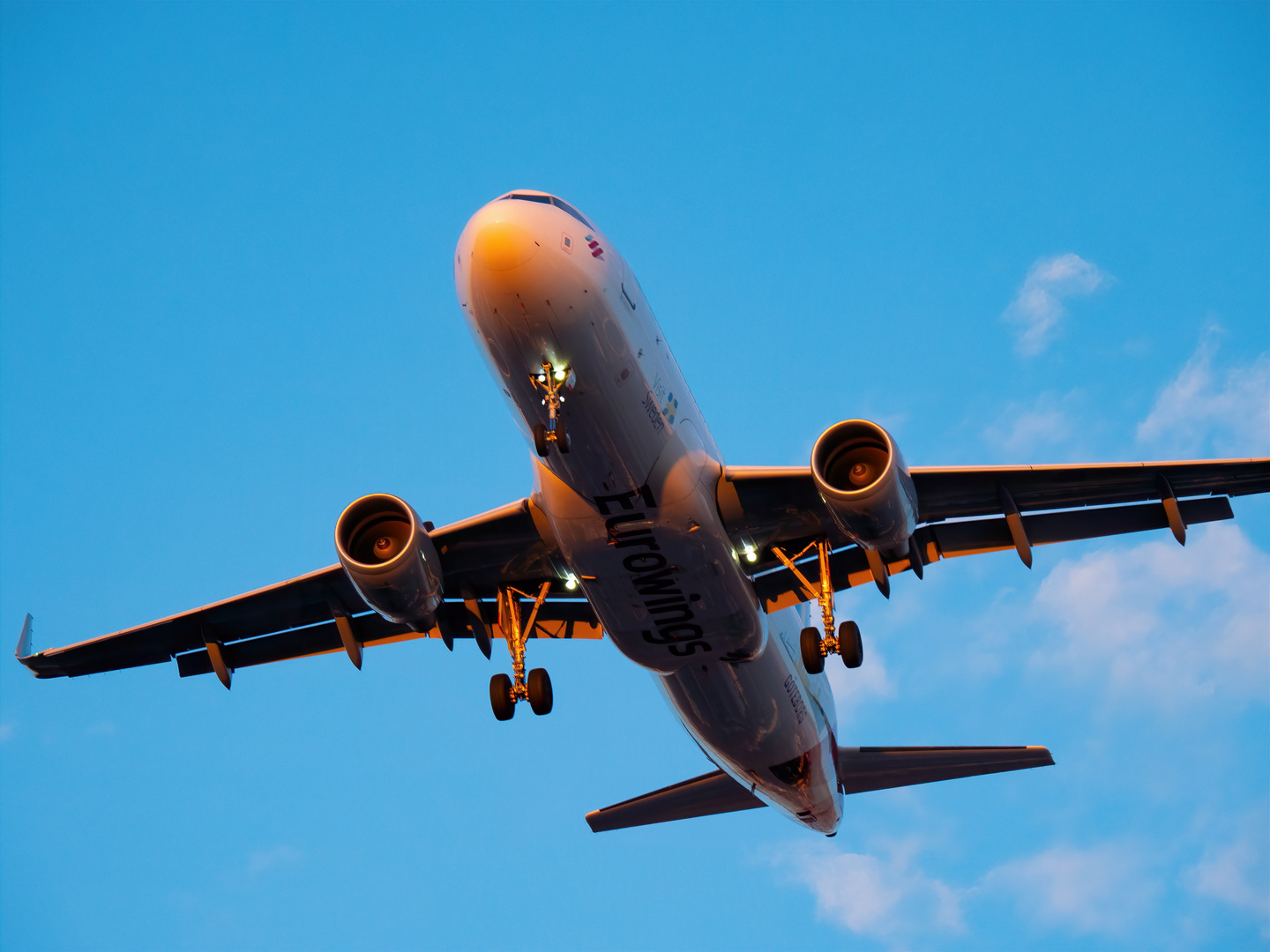 Sonnenuntergang im Landeanflug TXL