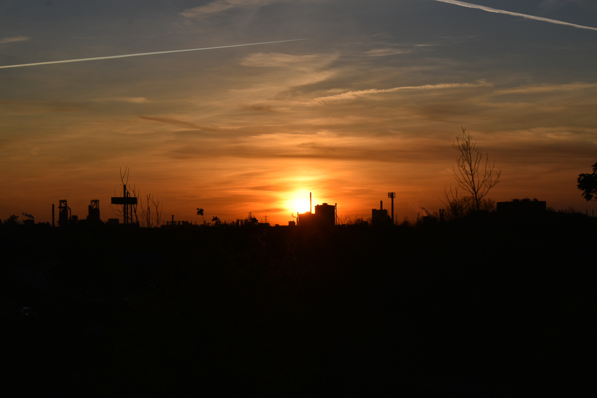 Sonnenuntergang im Landschaftspark Duisburg