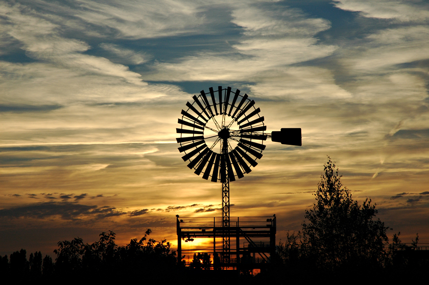 Sonnenuntergang im Landschaftspark Nord