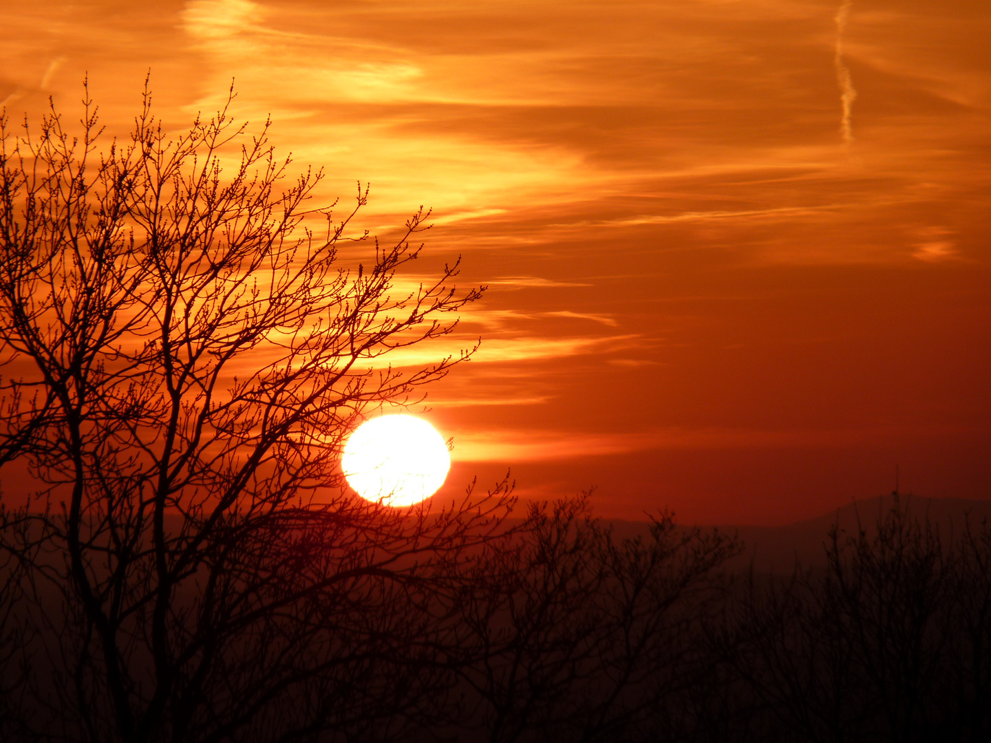 Sonnenuntergang im März