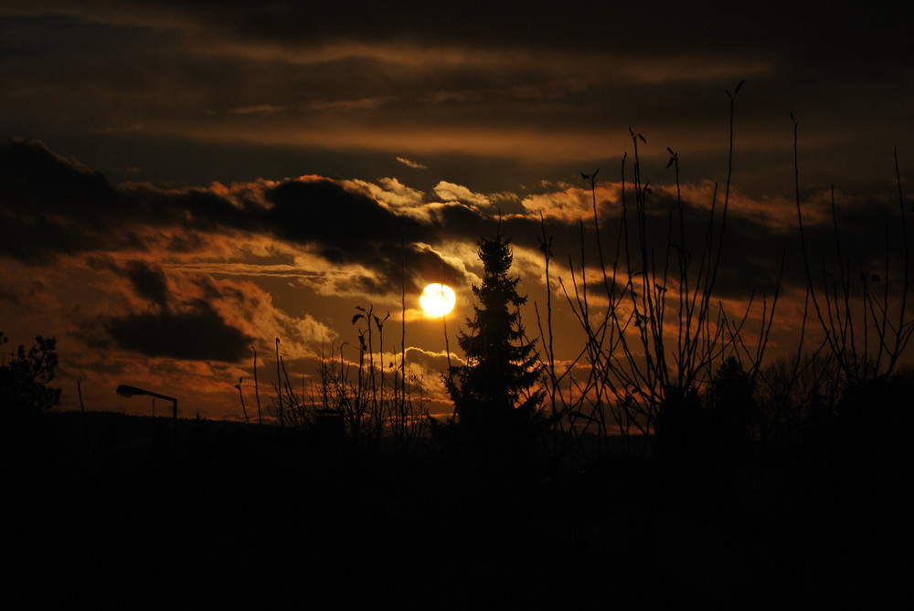 Sonnenuntergang im März