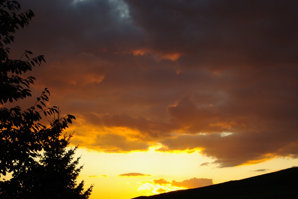 Sonnenuntergang im Markgräflerland